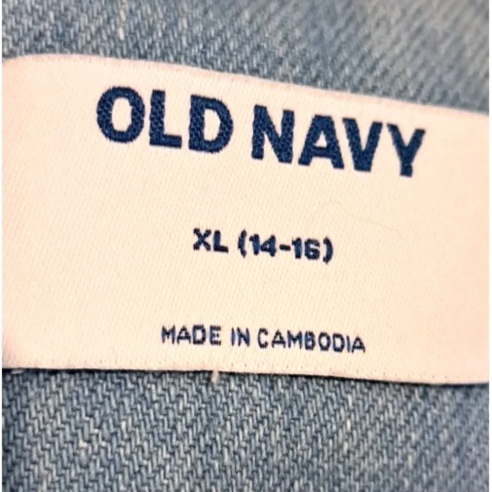 Old Navy Denim Shortalls Overalls Girls XL 14-16 NEW Light‎ Wash NWT